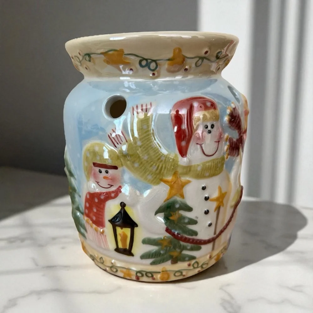 Yankee Candle Snowman Family Tarts Wax Melt Warmer Burner Christmas Winter